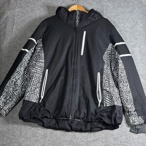Men's Black and White Ski Jacket